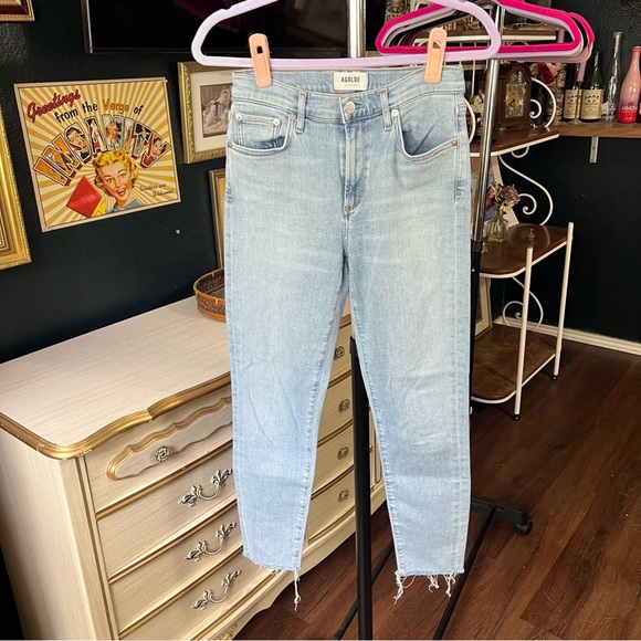 Agolde Sophie Raw Hem High Rise Crop Jeans Size 27 - Picture 1 of 8
